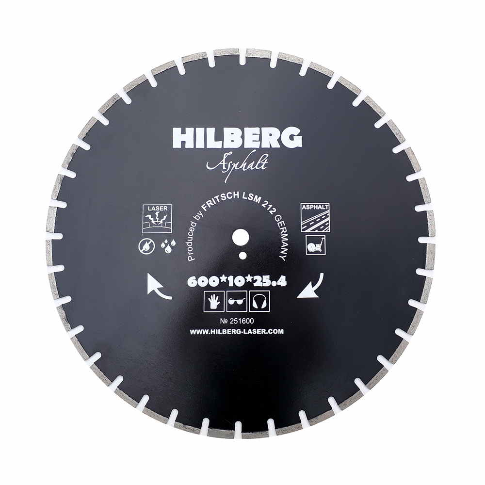 Диск алмазный отрезной 600×25,4×12 Hilberg Hard Materials Лазер асфальт 251600